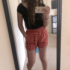 ORANGE SUN PATTERNED FLOWY HIGH WAISTED SHORTS TARGET